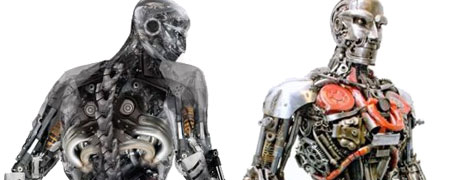 Motorcycle Man, opera d'arte a Birmingham, il robot umano 