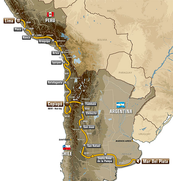 Dakar 2012, da Mar Del Plata a Lima