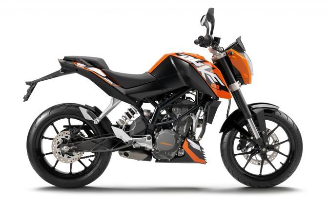 Moto KTM Duke 200 nuova naked Orange
