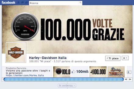 Facebook Harley Davidson, 100 mila iscritti e un concorso